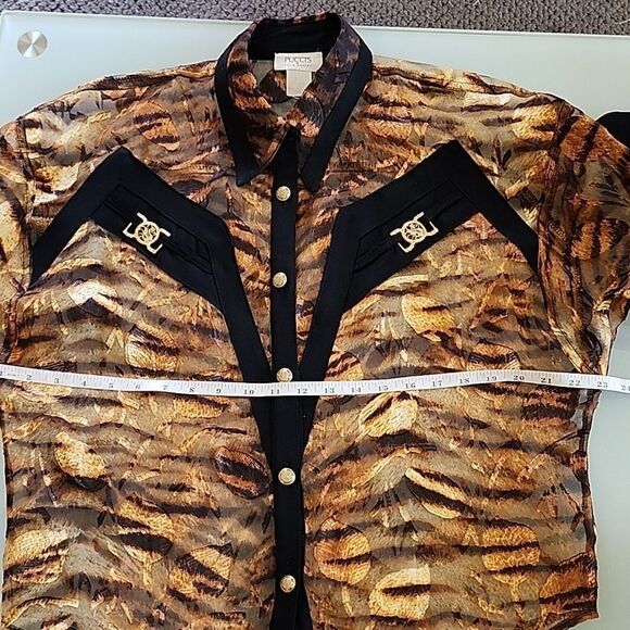 Vintage Pucci's  Animal Print Top - Picture 5 of 11